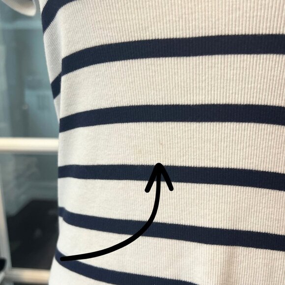 Ralph Lauren Sport Blue White Striped Cord Tie V Neck Nautical Dress S - Picture 4 of 6